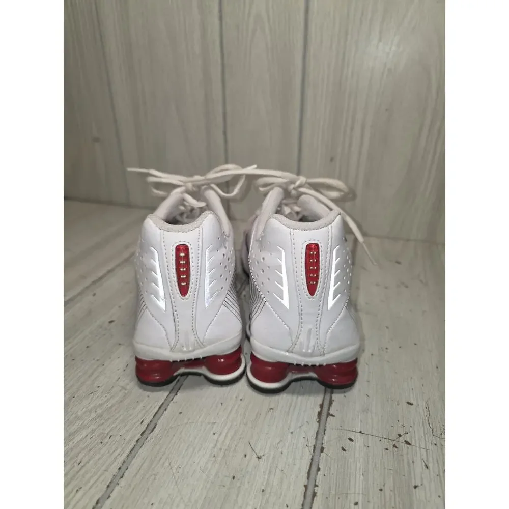 Nike Boys Shox White Black Varsity Red Size 6